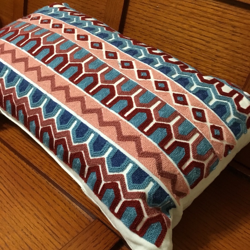 JCPENNEY HOME Ogee Embroidery Rectangular Throw Pillow
